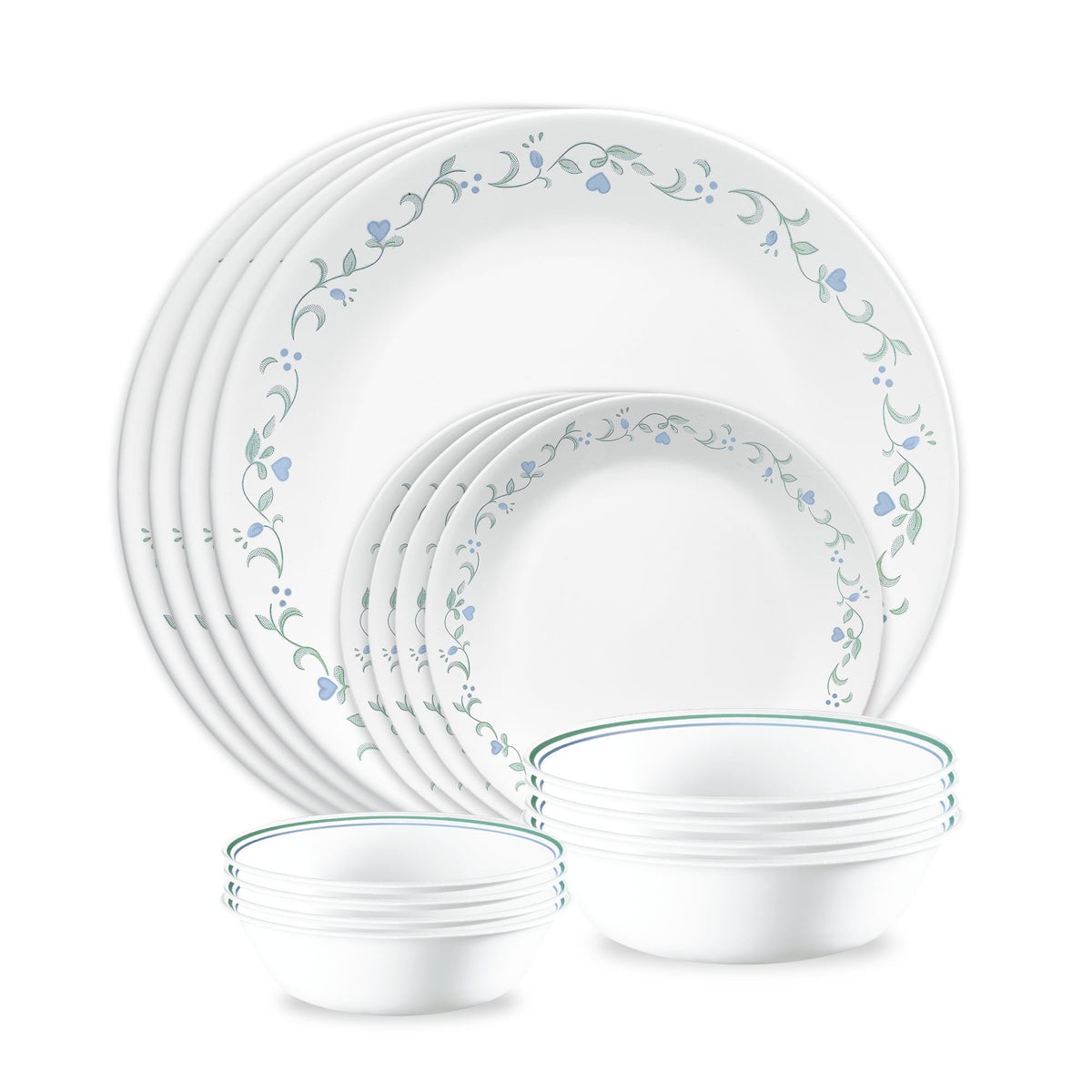 Corelle® Country Cottage 16-piece Mugless Dinnerware Set, Service for 4