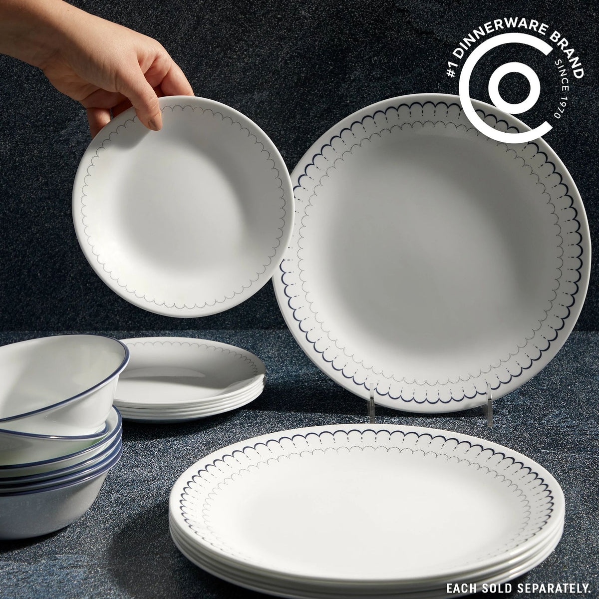 Corelle® Caspian Lace 10.25" Dinner Plate - Image 4