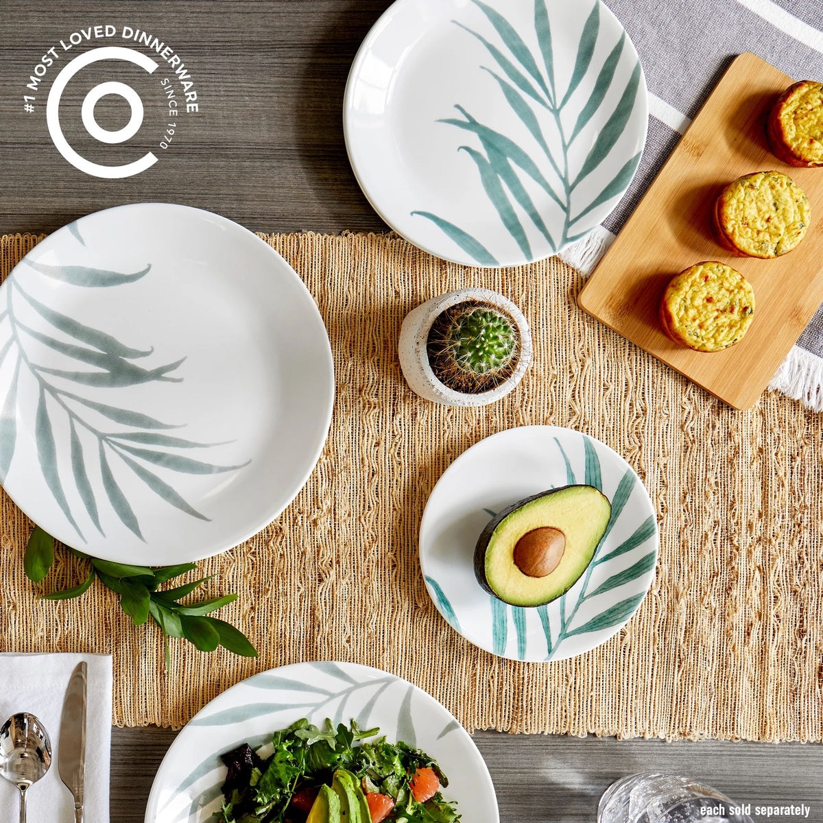 Corelle® Solar Print 6.75" Appetizer Plate, EXCLUSIVE - Image 2