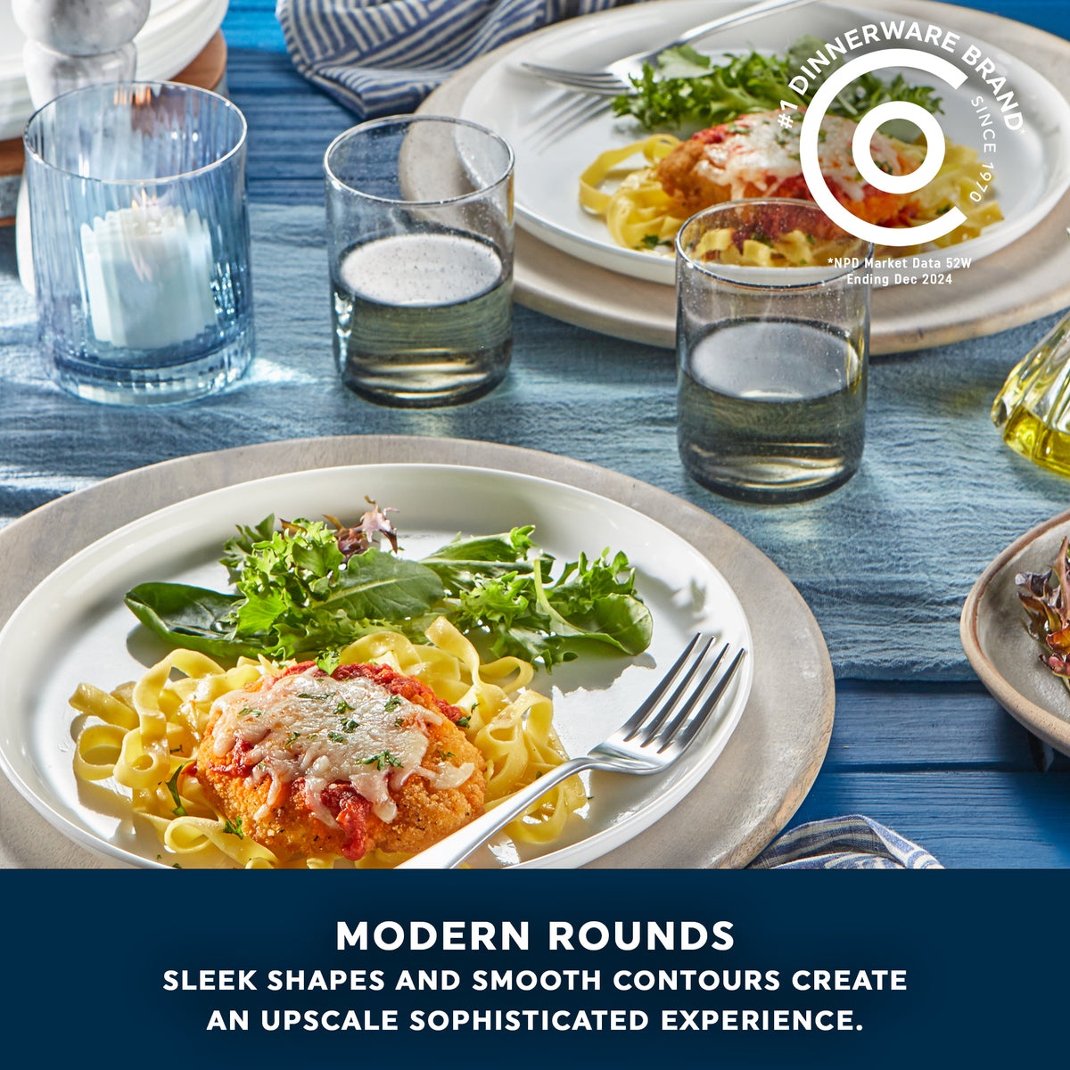 Corelle® Modern Rounds 18-piece Dinnerware Set, Service for 6 - Image 2