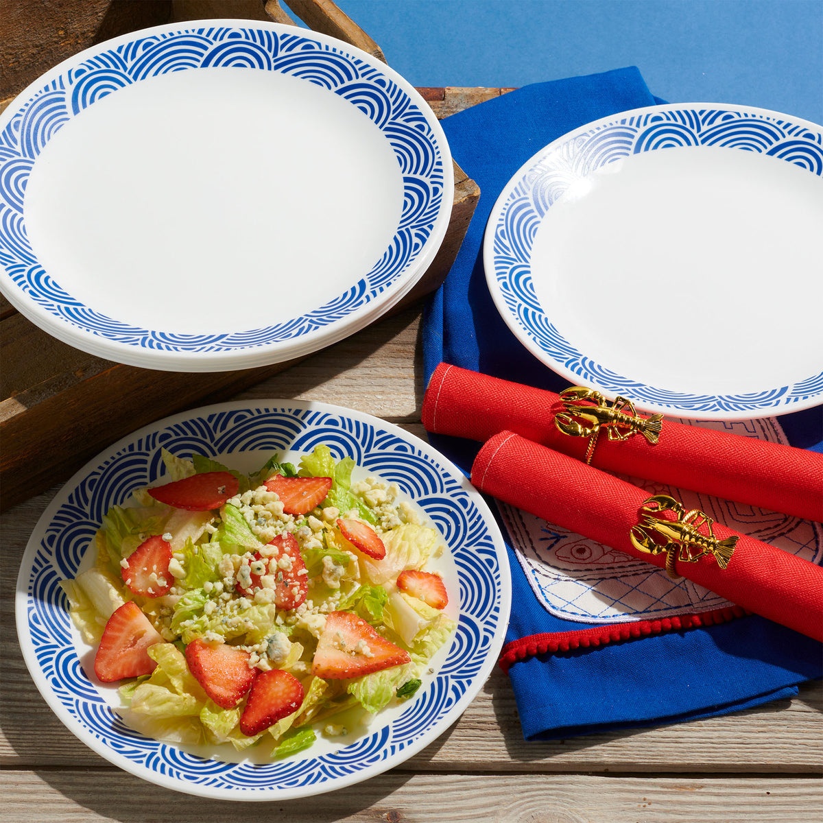 Corelle® Rolling Waves 8.5" Lunch Plate, 6-pack - Image 9